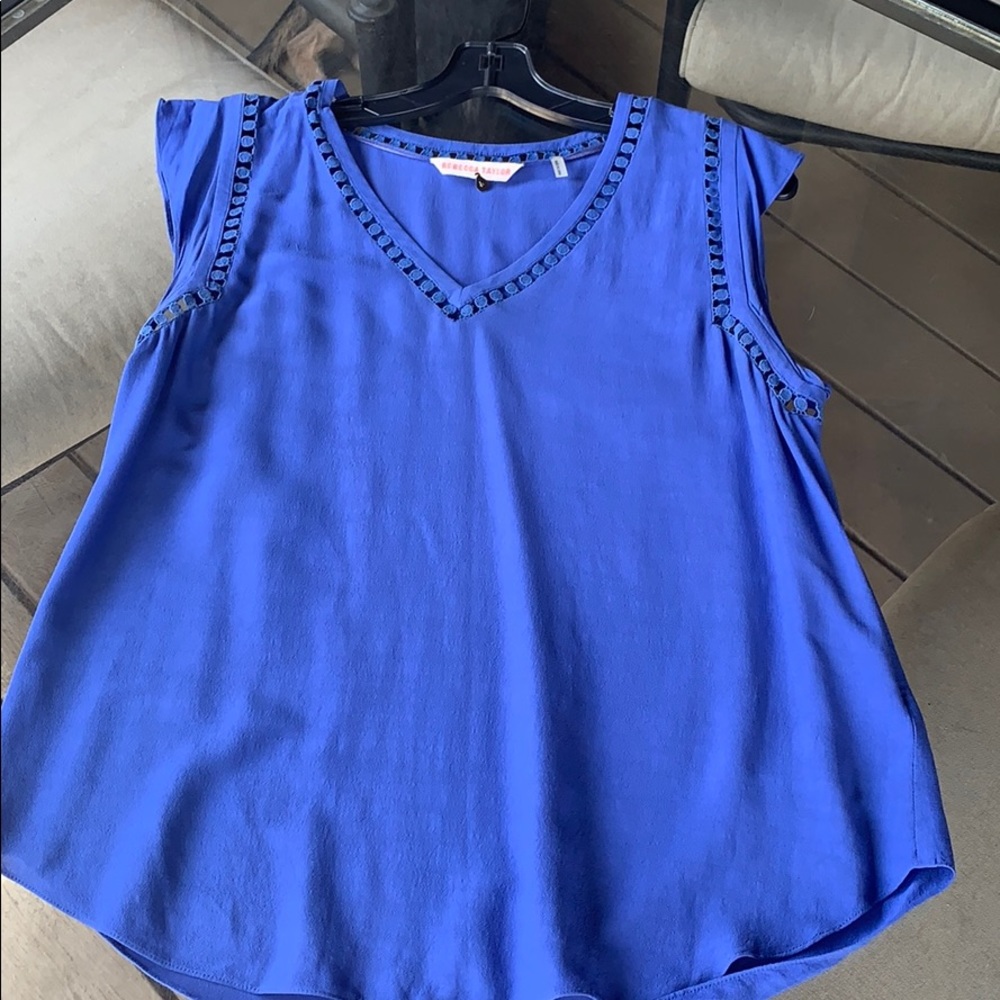 Rebecca Taylor Blue Top Sz 4
